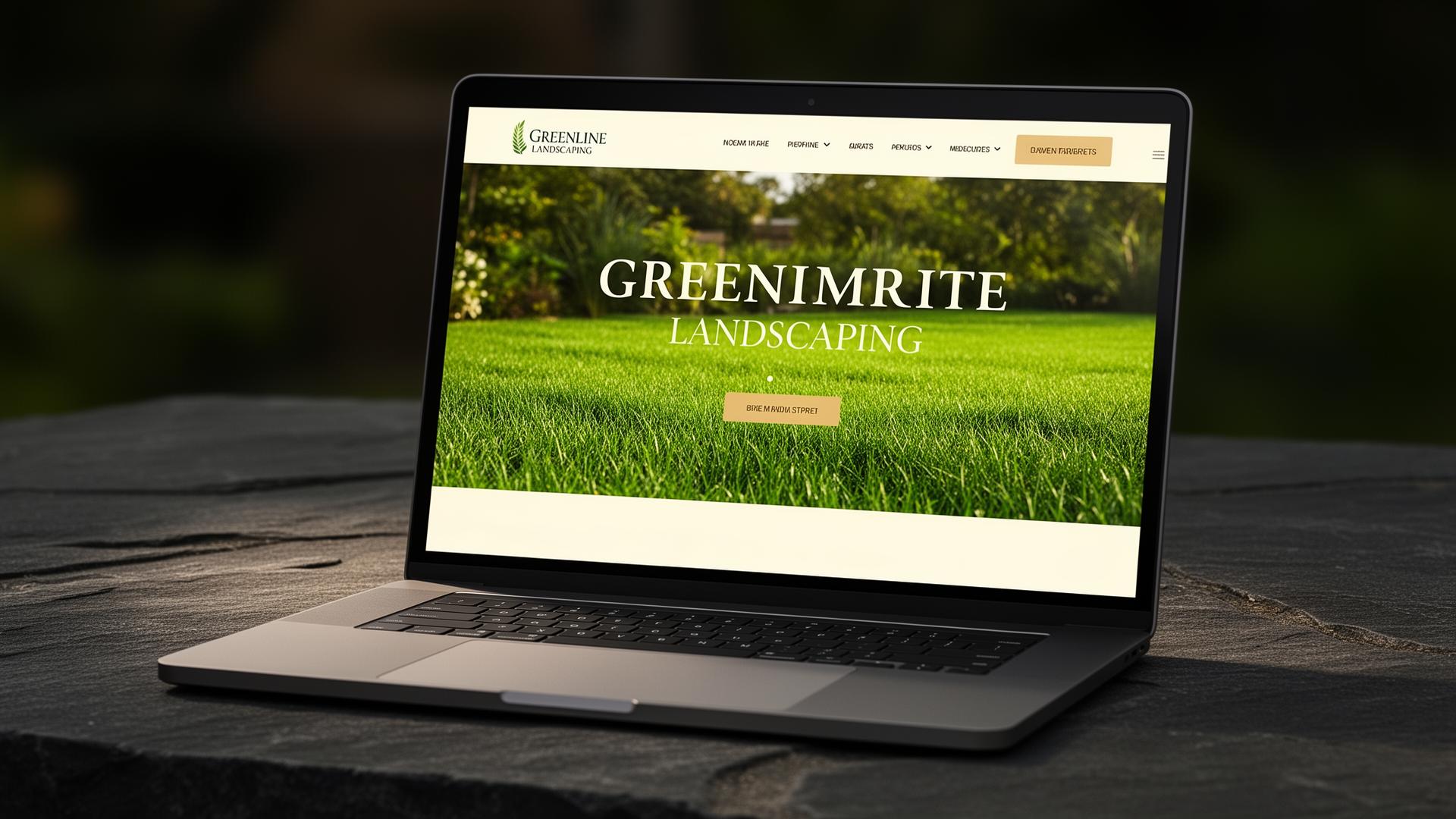 Greenline Landscaping website mockup
